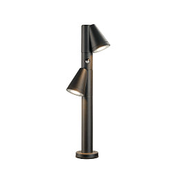 Outdoor Stehleuchte T-TUBE 70 POLE DOUBLE, GU10, mit Sensor, IP44, dimmbar, schwarz