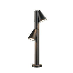 Outdoor Stehleuchte T-TUBE 70 POLE DOUBLE, GU10, IP44, dimmbar, schwarz