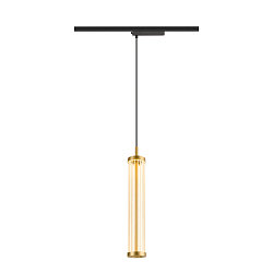 LED 1-Phasen-Pendelleuchte QUIMERA PHASE, 8W 2700K 320lm, CRi >90, dimmbar, geb�rstet messing