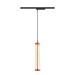 LED 1-Phasen-Pendelleuchte QUIMERA PHASE, 8W 2700K 320lm, CRi >90, dimmbar, dunkel kupfer