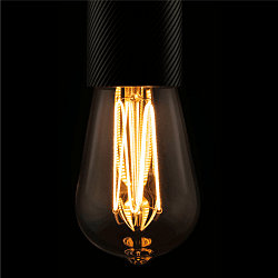 LED Edison-Leuchtmittel Rusika Soft Cage PHASE, E27, 6W 2200K