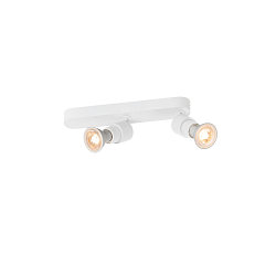 wall and ceiling luminaire PURI 2.0 BASIC ASYM round, asymmetrical GU10 IP20, white dimmable