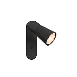 Wand- und Deckenleuchte PURI 2.0 CONE, rechteckig, mit Schalter, GU10 max. 6W, schwarz
