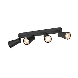 wall and ceiling luminaire PURI 2.0 - DOME 4 flames, long GU10 IP20, black dimmable