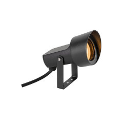 Erdspie�-Leuchte SYNA SHADE, IP65 IK06, rund, GU10 max. 10W, neigbar, IP-Steckerkabel, seeluft-best�ndig, schwarz