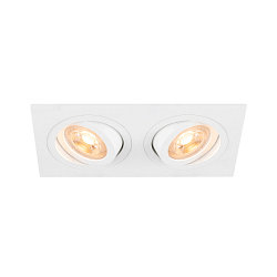 Deckeneinbauleuchte NEW TRIA� 155, quadratisch, 2-flammig, 2x GU10 max. 10W, drehbar, wei�