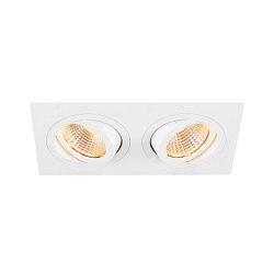 LED Deckeneinbauleuchte NEW TRIA� 155 PHASE, quadratisch, 2-flammig, dimmbar, starr, 13.6W 2700K 1220lm 38�, wei�