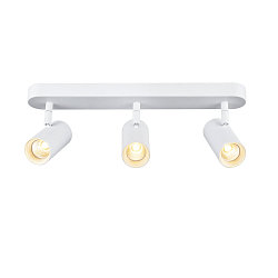 wall and ceiling luminaire NOBLO� TRIPLE PHASE 3 flames, round IP20, white dimmable