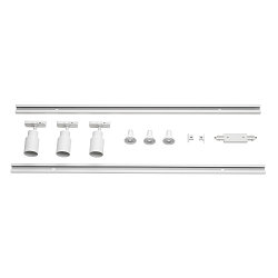 1-Phasen System Leuchte PURI 2.0, 3er Set, QPAR51, IK02, IP20, dimmbar, wei�