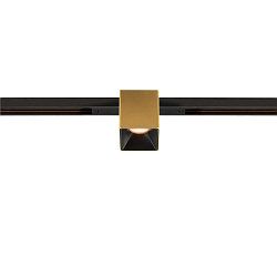 LED Spot FIXT-IT!, 48V, DALI, eckig, f�r Einbauschiene, 36�, 7W, 2700K, 800lm, UGR<19, IP20, dimmbar, gold/schwarz