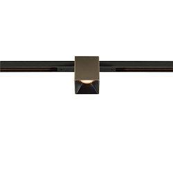 LED Spot FIXT-IT!, 48V, DALI, eckig, f�r Einbauschiene, 36�, 7W, 2700K, 800lm, UGR<19, IP20, dimmbar, bronze/schwarz