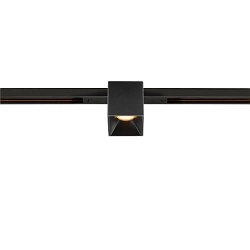 LED Spot FIXT-IT!, 48V, DALI, eckig, f�r Einbauschiene, 36�, 7W, 3000K, 865lm, UGR<19, IP20, dimmbar, schwarz/schwarz