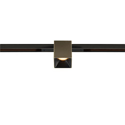 LED Spot FIXT-IT!, 48V, DALI, eckig, f�r Einbauschiene, 36�, 7W, 3000K, 865lm, UGR<19, IP20, dimmbar, bronze/schwarz