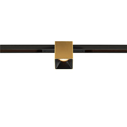 LED Spot FIXT-IT!, 48V, DALI, eckig, f�r Einbauschiene, 36�, 8W, 2000-3000K, 495lm, UGR<19, IP20, dimmbar, gold/schwarz