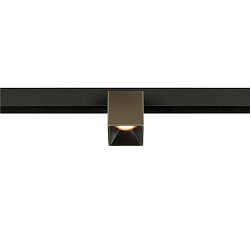 LED Spot FIXT-IT!, 48V, DALI, eckig, f�r Aufbauschiene, 36�, 7W, 2700K, 800lm, UGR<19, IP20, dimmbar, bronze/schwarz