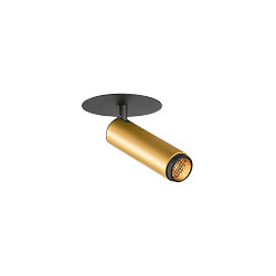 LED Deckeneinbaustrahler GRIP! S, zylindrisch, 29�, 10W, IP20, dimmbar, 2700K, 590lm, gold/schwarz