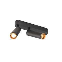 LED Deckenaufbauleuchte GRIP! M DOUBLE, 42�, 28W, IP20, dimmbar, 2700K, 2920lm, schwarz/gold