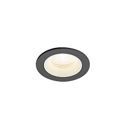 LED Deckeneinbauleuchte NUMINOS� XS, rund, 6,9W, IP20, dimmbar, 20�, 4000K, 1000lm, schwarz/wei�