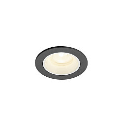 LED Deckeneinbauleuchte NUMINOS� XS, rund, 6,9W, IP20, dimmbar, 40�, 4000K, 1000lm, schwarz/wei�
