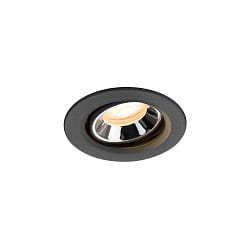 ceiling recessed luminaire NUMINOS® MOVE XS swivelling, suitable for VDU workstation IP20, black dimmable