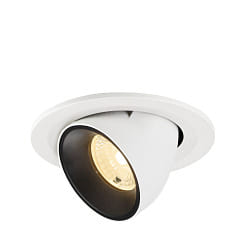 LED Deckeneinbaustrahler NUMINOS� GIMBLE S, 6,7W, IP20, schwenkbar, 40�, 3000K, 1050lm, wei�/schwarz