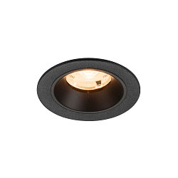 LED Deckeneinbauleuchte NUMINOS� S, rund,  6,7W, IP20, dimmbar, 20�, 2700K, 1000lm, schwarz