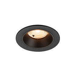 LED Deckeneinbauleuchte NUMINOS� S, rund,  6,7W, IP20, dimmbar, 40�, 2700K, 1000lm, schwarz