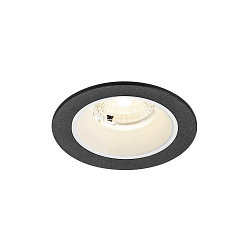 LED Deckeneinbauleuchte NUMINOS� S, rund,  6,7W, IP20, dimmbar, 40�, 4000K, 1050lm, schwarz/wei�