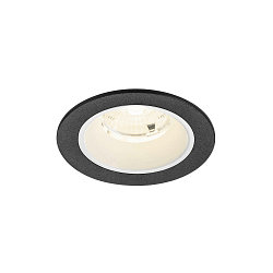 LED Deckeneinbauleuchte NUMINOS� S, rund,  6,7W, IP20, dimmbar, 55�, 4000K, 1050lm, schwarz/wei�