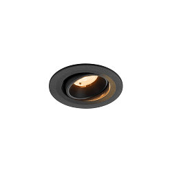 ceiling recessed luminaire NUMINOS� MOVE S round, suitable for VDU workstation IP20, black, lacquered dimmable