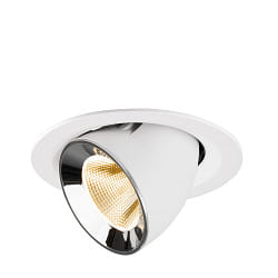 LED Deckeneinbaustrahler NUMINOS� GIMBLE M, 12W, IP20, schwenkbar, 20�, 2700K, 1700lm, wei�/chrom