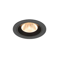 LED Deckeneinbauleuchte NUMINOS� M, rund, 12W, IP20, dimmbar, 20�, 2700K, 1700lm, schwarz