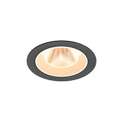 LED Deckeneinbauleuchte NUMINOS� M, rund, 12W, IP20, dimmbar, 20�, 2700K, 1700lm, schwarz/wei�