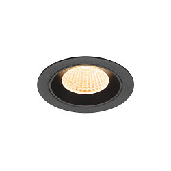 LED Deckeneinbauleuchte NUMINOS� M, rund, 12W, IP20, dimmbar, 40�, 2700K, 1700lm, schwarz