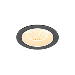 LED Deckeneinbauleuchte NUMINOS� M, rund, 12W, IP20, dimmbar, 40�, 3000K, 1800lm, schwarz/wei�