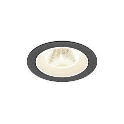 LED Deckeneinbauleuchte NUMINOS� M, rund, 12W, IP20, dimmbar, 20�, 4000K, 1900lm, schwarz/wei�