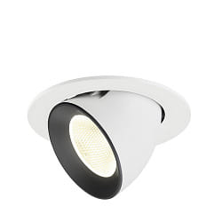 LED Deckeneinbaustrahler NUMINOS� GIMBLE L, 17W, IP20, schwenkbar, 20�, 4000K, 2700lm, wei�/schwarz