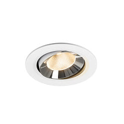 LED Deckeneinbauleuchte NUMINOS� MOVE L, 17W, IP20, schwenkbar, 20�, 2700K, 2400lm, wei�/chrom