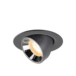 LED Deckeneinbaustrahler NUMINOS� GIMBLE XS, 6,9W, IP20, schwenkbar, 55�, 2700K, 900lm, schwarz/chrom