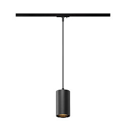 1-phase pendant luminaire ASTO TUBE with lamp socket GU10 IP20, black