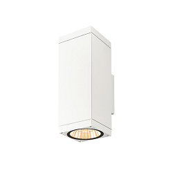 outdoor wall luminaire THEO PRO L UP/DOWN square IP65, white, lacquered dimmable
