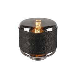 Tischleuchte PANTILO ROPE 19, zylindrisch, E27, 1x max. 15W, dimmbar, silber