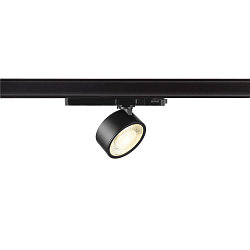 LED 3-Phasen Strahler KALU 2.0 PHASE, IP20, zylindrisch, CRi>90, UGR<19, dimmbar, kardanisch, 10W 4000K 1500lm 36�, schwarz