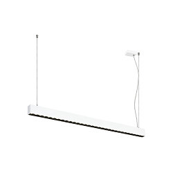 LED Pendelleuchte GLENOS� PRO, 120cm, 75�, 60W, UGR16, IP20, dimmbar, 4000K, 7800lm, wei� / schwarz