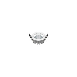 LED Deckeneinbauleuchte DOWNLIGHT P 84 12 HG ML ON-OFF, IP54 IK08, � 8.4cm / DA 6.8cm, schaltbar, 6/8W 4000K 60�, wei�/silber