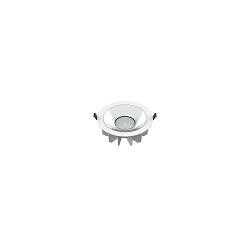 LED Deckeneinbauleuchte DOWNLIGHT P 230 40 HG ML ON-OFF, IP54 IK08, � 23cm / DA 20cm, dimmbar, 22/29W 4000K 60�, wei�/silber