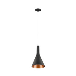 LED Pendelleuchte LALU� SET CONE 15, Einbaubversion, 40�, 10W, 2700/3000K, 550lm, IP20, dimmbar, schwarz