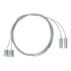 Abhängeset für LED Feuchtraumleuchte TUBULAR P, 200cm, 2 Stück, silber