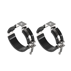 Montagezubehör für LED Feuchtraumleuchte TUBULAR P, Halterung, 2 Stück, silber/schwarz 