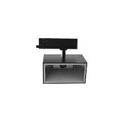 LED 3-Phasen Strahler TRACKSPOT P SQ, eckig, 50°, 12W, 4000K, 2006/6696lm, IP20, schwarz